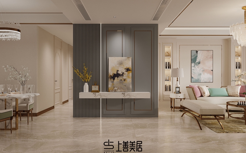 德賢華府160平簡(jiǎn)歐風(fēng)格裝修設(shè)計(jì)8