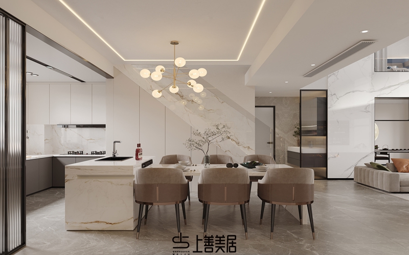 保定康城紫玉府140現(xiàn)代簡約風格案例