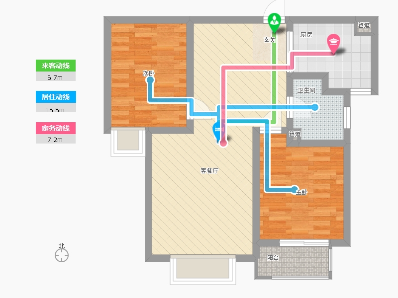 雨荷水岸2室1廳1衛(wèi)1廚63㎡動(dòng)靜線圖 雨荷水岸2室1廳1衛(wèi)1廚63㎡動(dòng)靜線圖