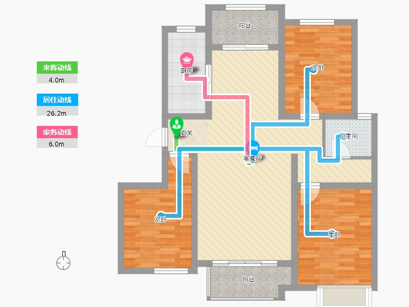 潤(rùn)德天悅城3室2廳1衛(wèi)1廚119㎡動(dòng)靜線圖